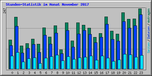 Stunden-Statistik im Monat November 2017