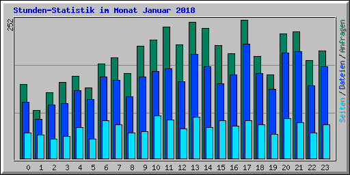 Stunden-Statistik im Monat Januar 2018