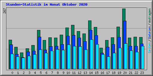 Stunden-Statistik im Monat Oktober 2020
