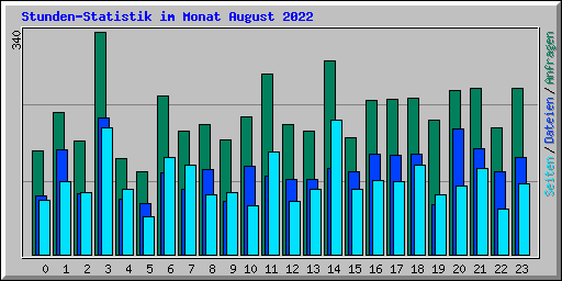 Stunden-Statistik im Monat August 2022