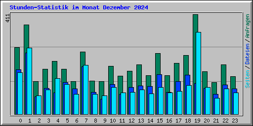 Stunden-Statistik im Monat Dezember 2024