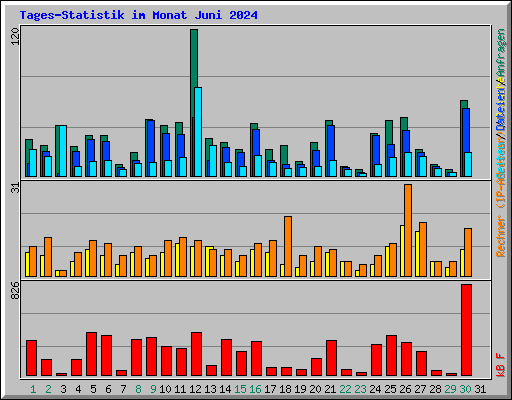 Tages-Statistik im Monat Juni 2024