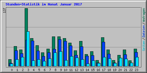 Stunden-Statistik im Monat Januar 2017