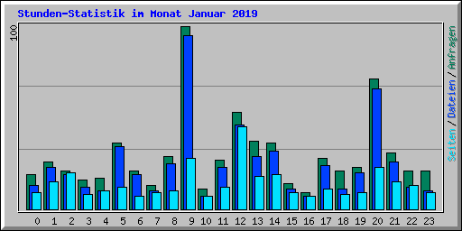 Stunden-Statistik im Monat Januar 2019