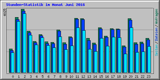 Stunden-Statistik im Monat Juni 2016