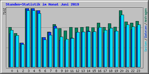 Stunden-Statistik im Monat Juni 2019