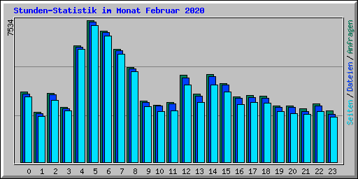 Stunden-Statistik im Monat Februar 2020