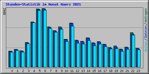 Stunden-Statistik im Monat Maerz 2021