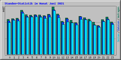Stunden-Statistik im Monat Juni 2021