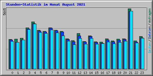 Stunden-Statistik im Monat August 2021