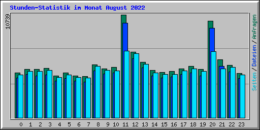 Stunden-Statistik im Monat August 2022