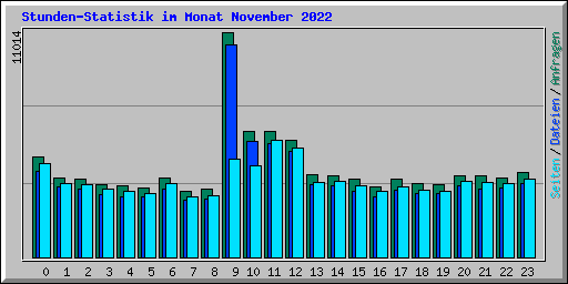 Stunden-Statistik im Monat November 2022