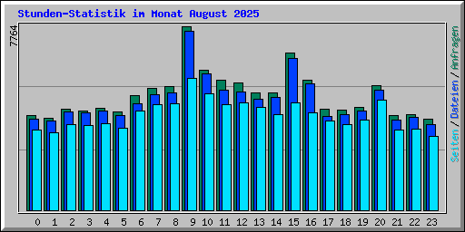 Stunden-Statistik im Monat August 2025