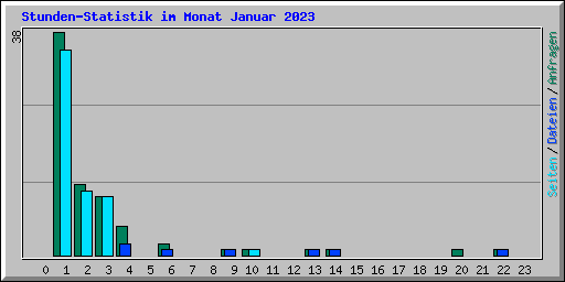 Stunden-Statistik im Monat Januar 2023