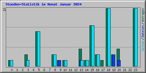 Stunden-Statistik im Monat Januar 2024