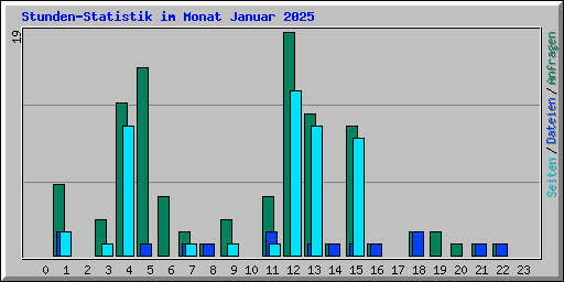 Stunden-Statistik im Monat Januar 2025