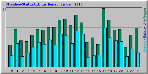 Stunden-Statistik im Monat Januar 2016