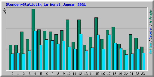 Stunden-Statistik im Monat Januar 2021