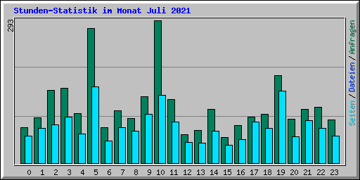 Stunden-Statistik im Monat Juli 2021