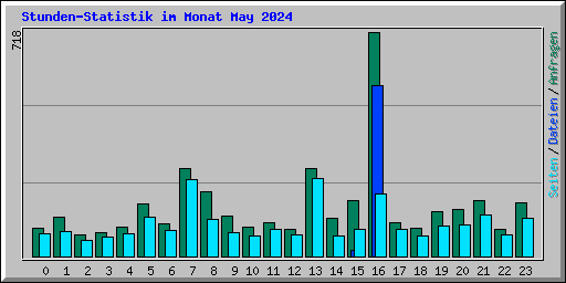 Stunden-Statistik im Monat May 2024
