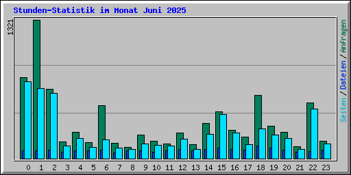 Stunden-Statistik im Monat Juni 2025