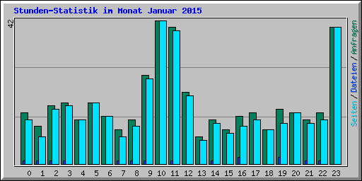 Stunden-Statistik im Monat Januar 2015