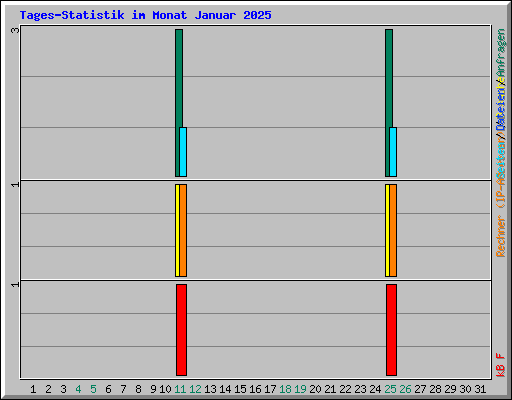 Tages-Statistik im Monat Januar 2025