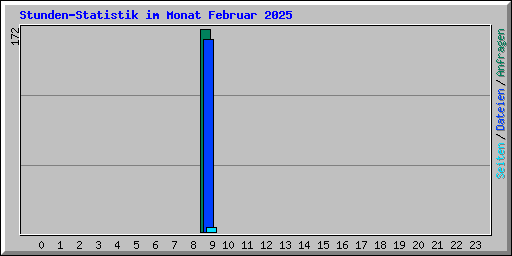 Stunden-Statistik im Monat Februar 2025