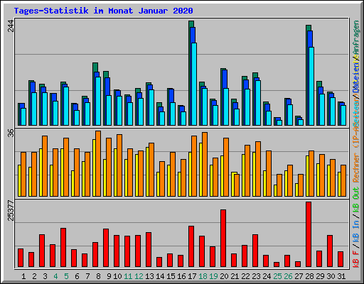 Tages-Statistik im Monat Januar 2020