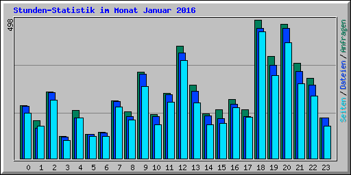 Stunden-Statistik im Monat Januar 2016