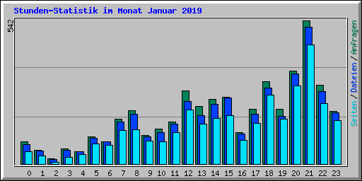 Stunden-Statistik im Monat Januar 2019