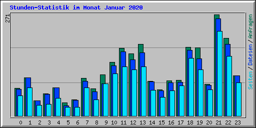 Stunden-Statistik im Monat Januar 2020