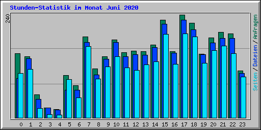 Stunden-Statistik im Monat Juni 2020