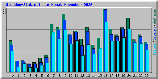 Stunden-Statistik im Monat November 2020