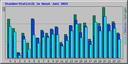Stunden-Statistik im Monat Juni 2022