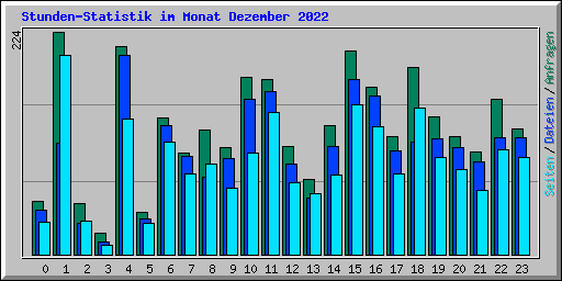 Stunden-Statistik im Monat Dezember 2022