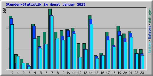 Stunden-Statistik im Monat Januar 2023