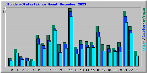 Stunden-Statistik im Monat Dezember 2023
