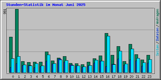 Stunden-Statistik im Monat Juni 2025