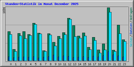 Stunden-Statistik im Monat Dezember 2025