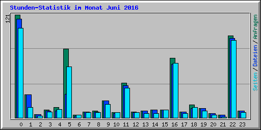 Stunden-Statistik im Monat Juni 2016