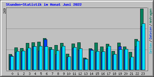 Stunden-Statistik im Monat Juni 2022