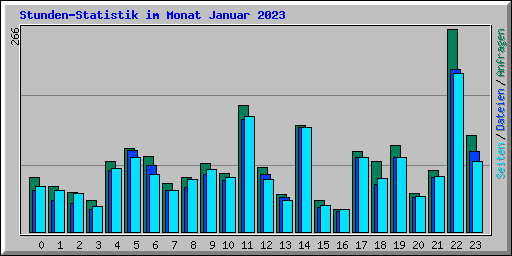 Stunden-Statistik im Monat Januar 2023