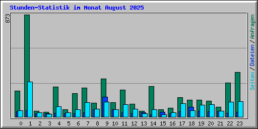Stunden-Statistik im Monat August 2025