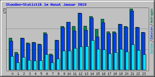 Stunden-Statistik im Monat Januar 2019