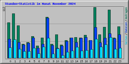 Stunden-Statistik im Monat November 2024