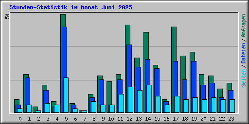 Stunden-Statistik im Monat Juni 2025
