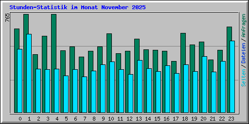 Stunden-Statistik im Monat November 2025