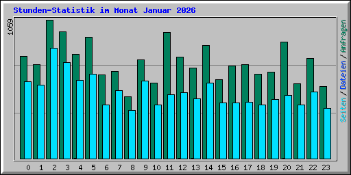 Stunden-Statistik im Monat Januar 2026